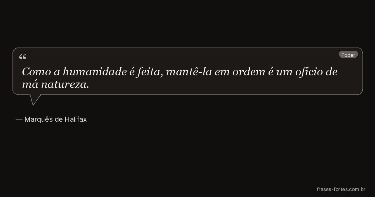 Frase de Marquês de Halifax