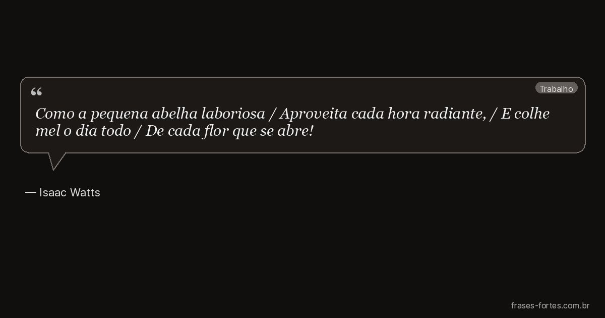 Frase de Isaac Watts