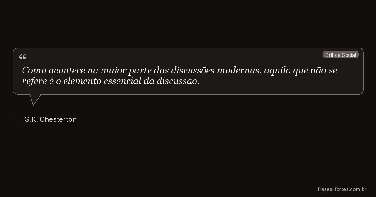 Frase de G.K. Chesterton