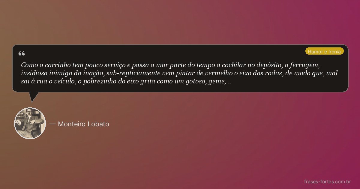 Frase de Monteiro Lobato