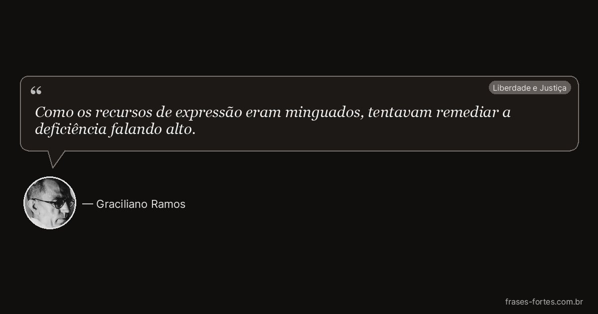 Frase de Graciliano Ramos