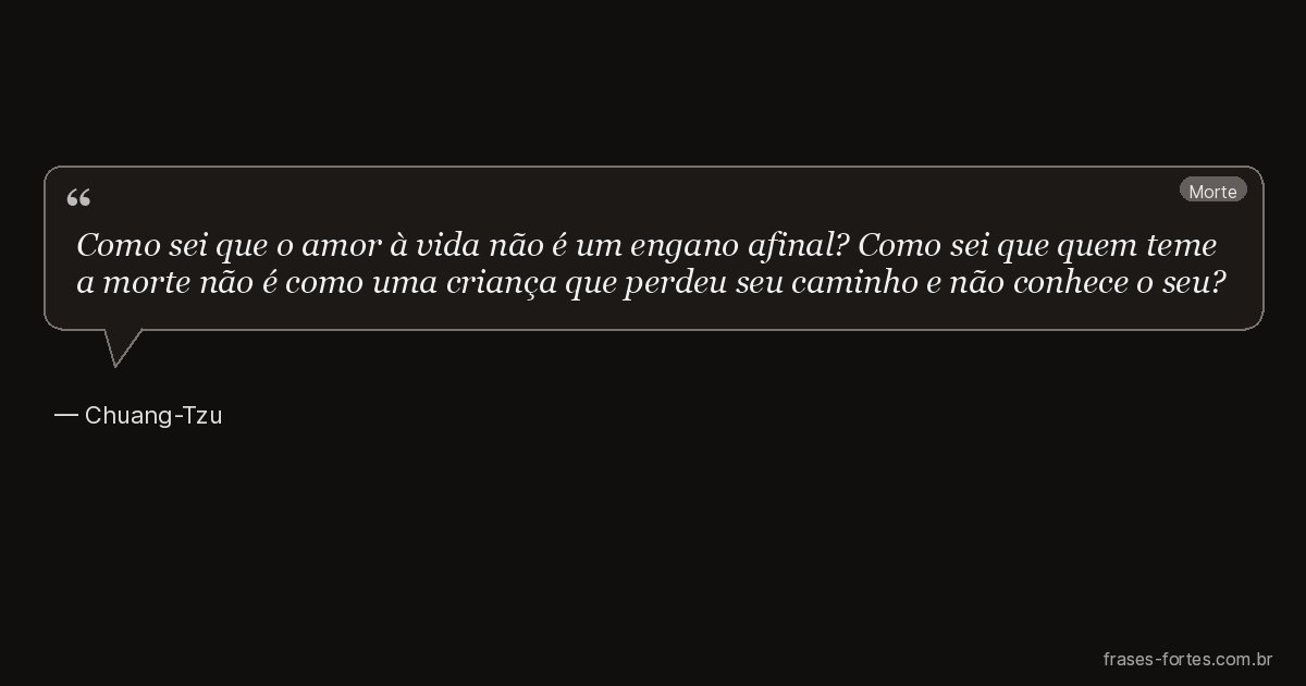 Frase de Chuang-Tzu