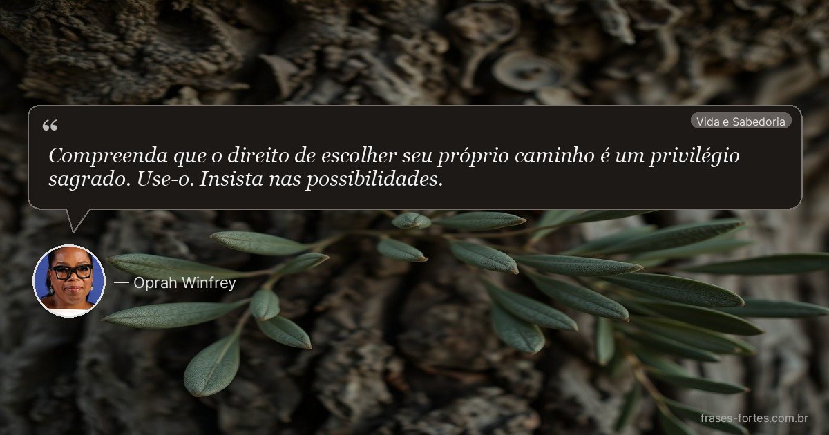 Frase de Oprah Winfrey