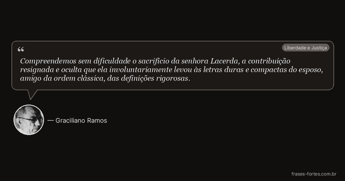 Frase de Graciliano Ramos