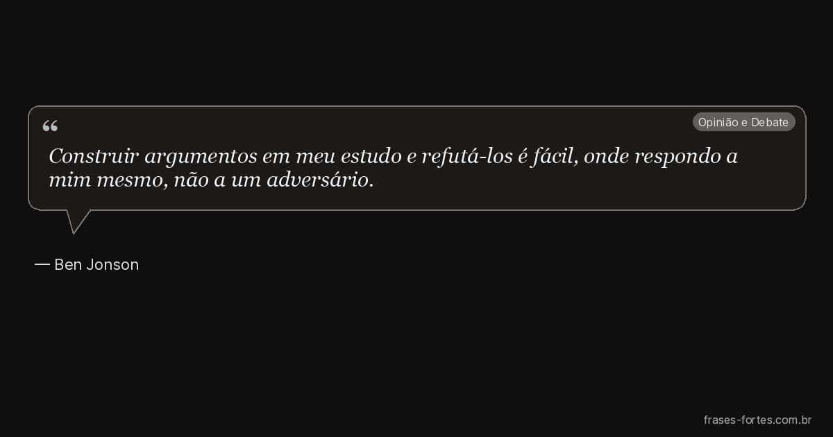 Frase de Ben Jonson