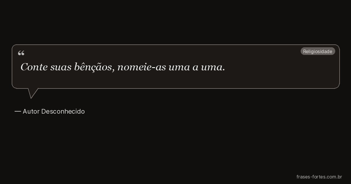 Frase de Autor Desconhecido