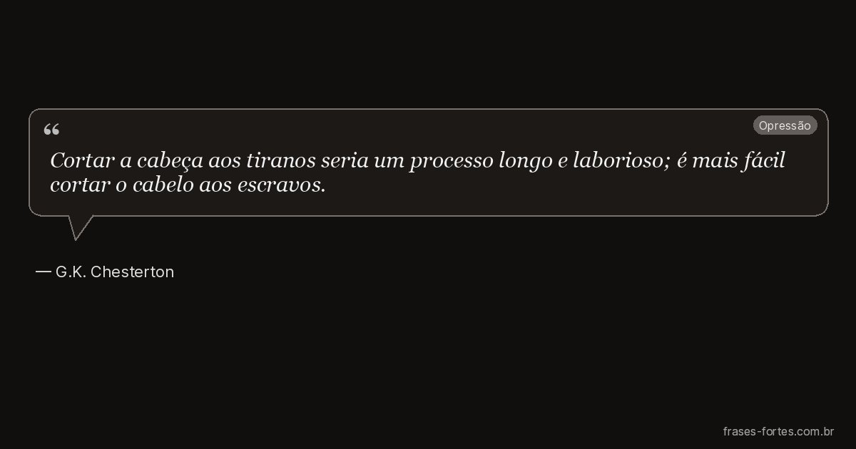 Frase de G.K. Chesterton