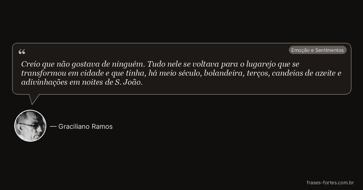 Frase de Graciliano Ramos