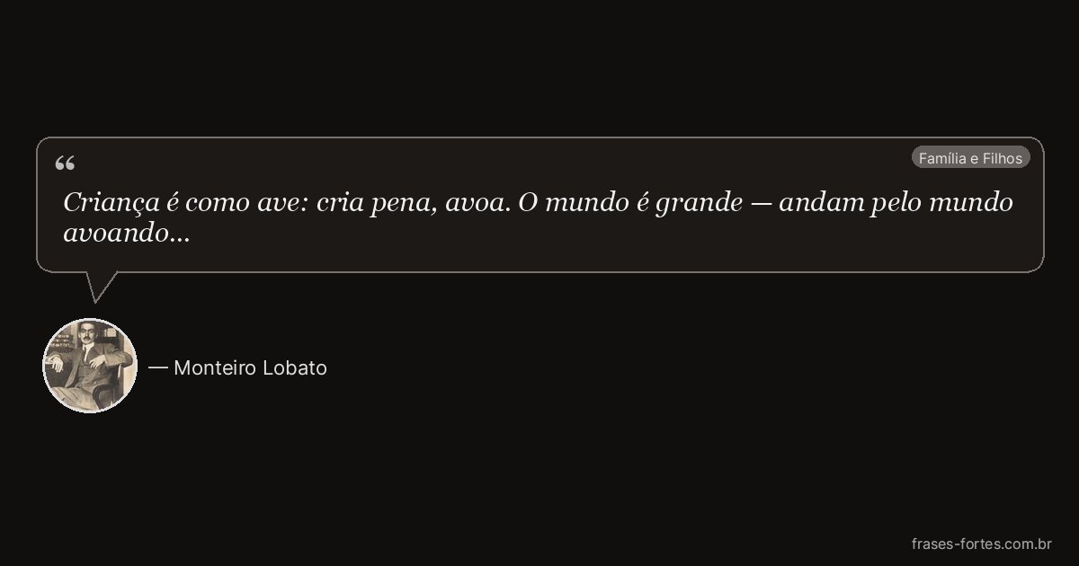 Frase de Monteiro Lobato