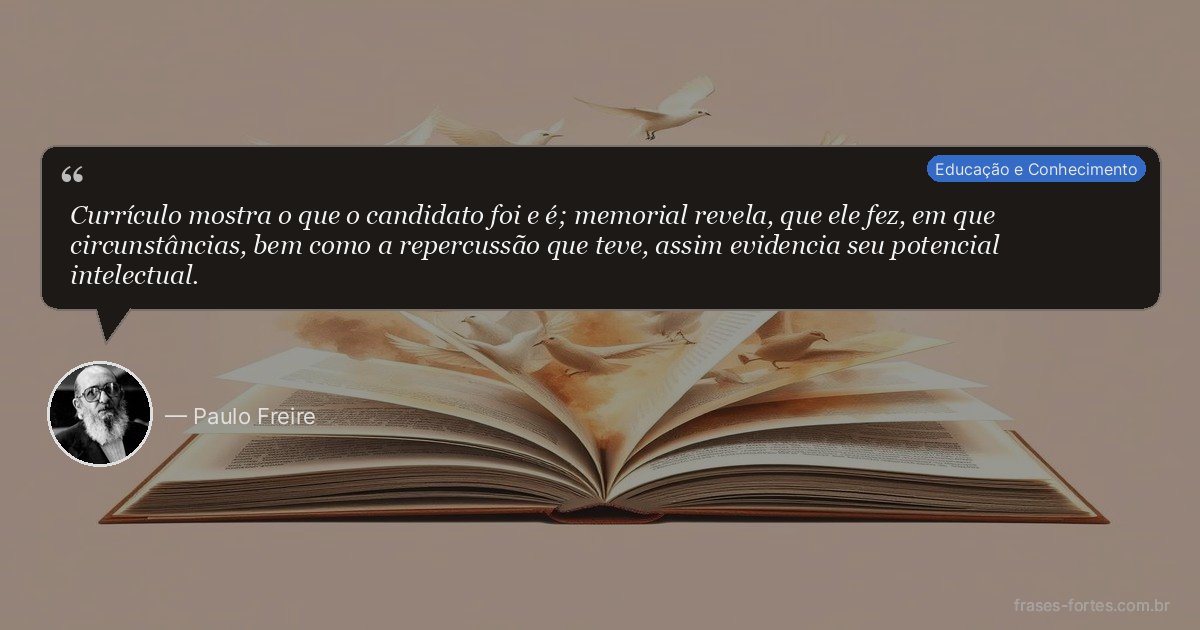Frase de Paulo Freire