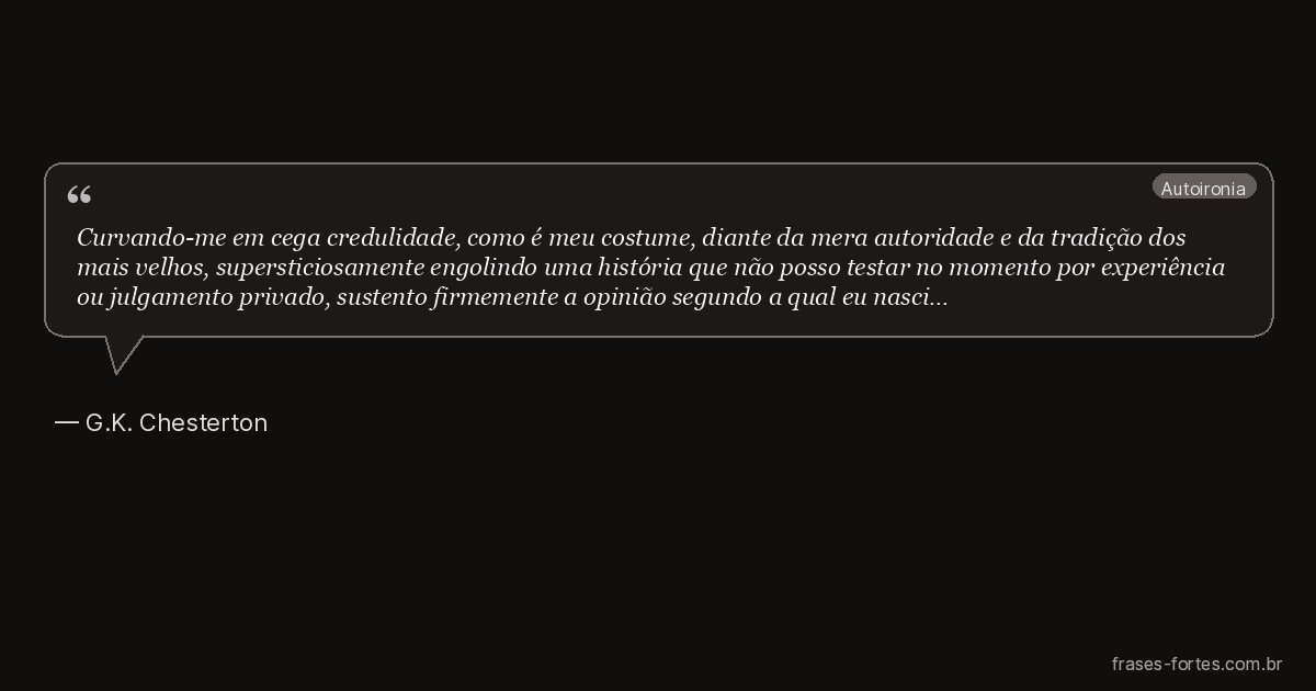 Frase de G.K. Chesterton