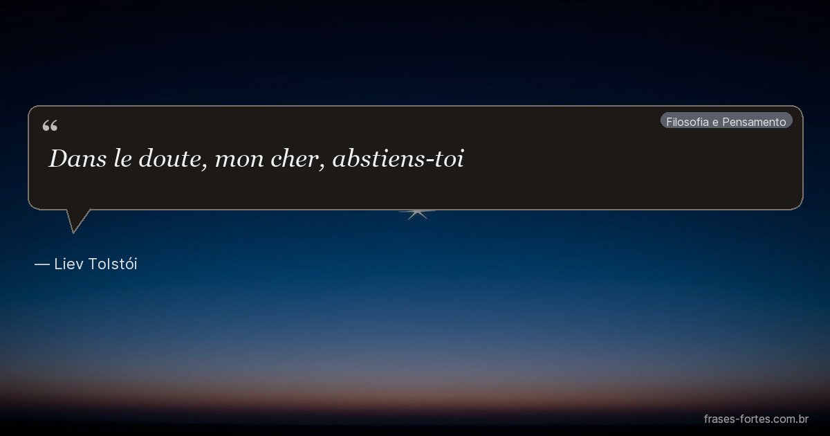Frase de Liev Tolstói