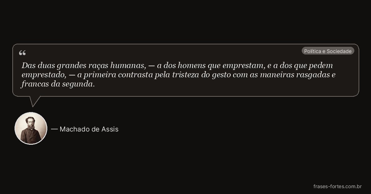 Frase de Machado de Assis