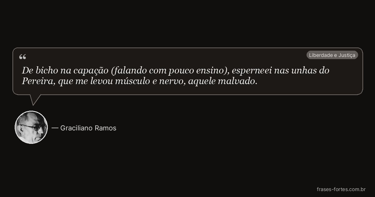 Frase de Graciliano Ramos