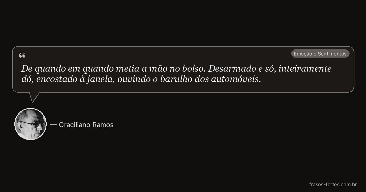 Frase de Graciliano Ramos