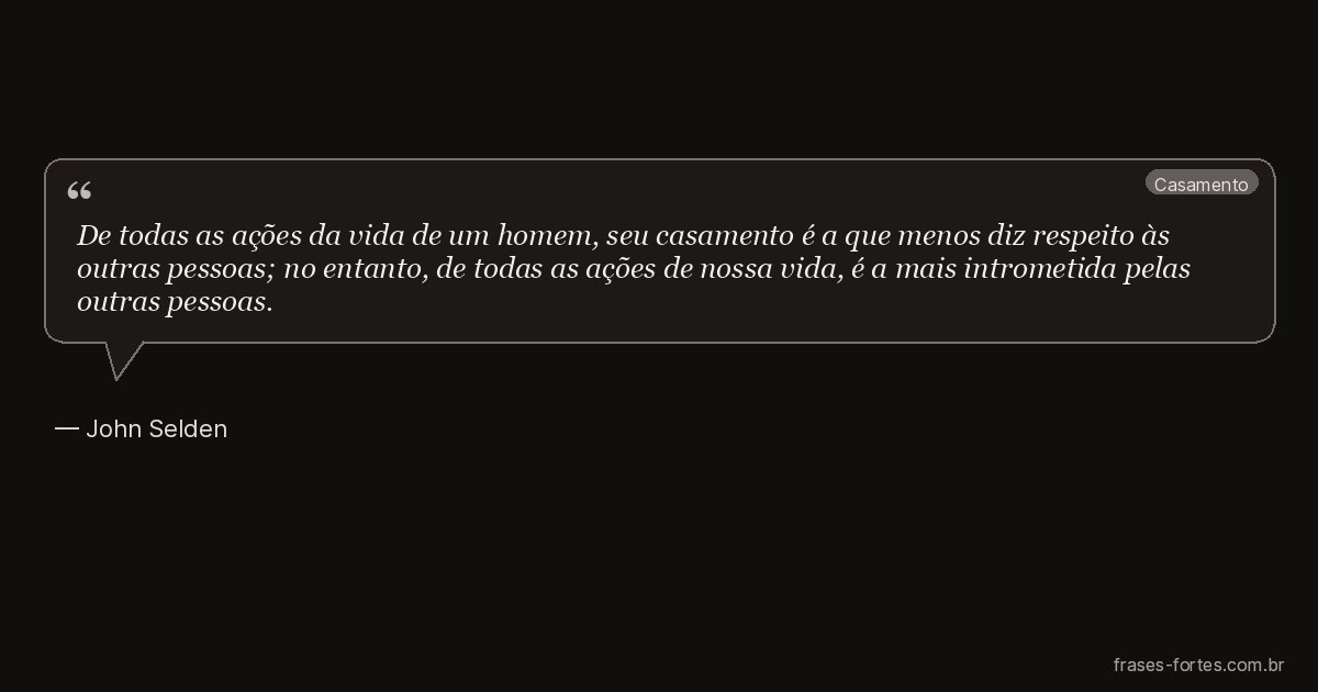 Frase de John Selden
