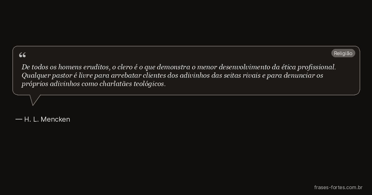 Frase de H. L. Mencken