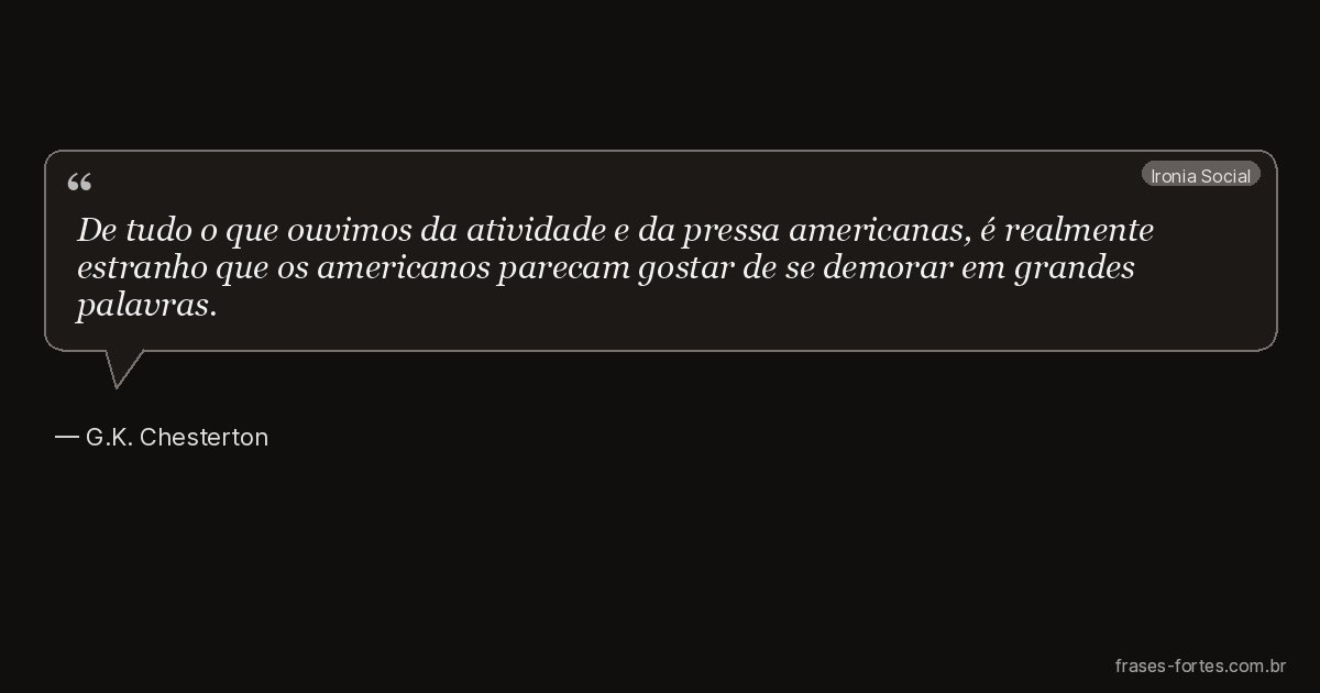Frase de G.K. Chesterton