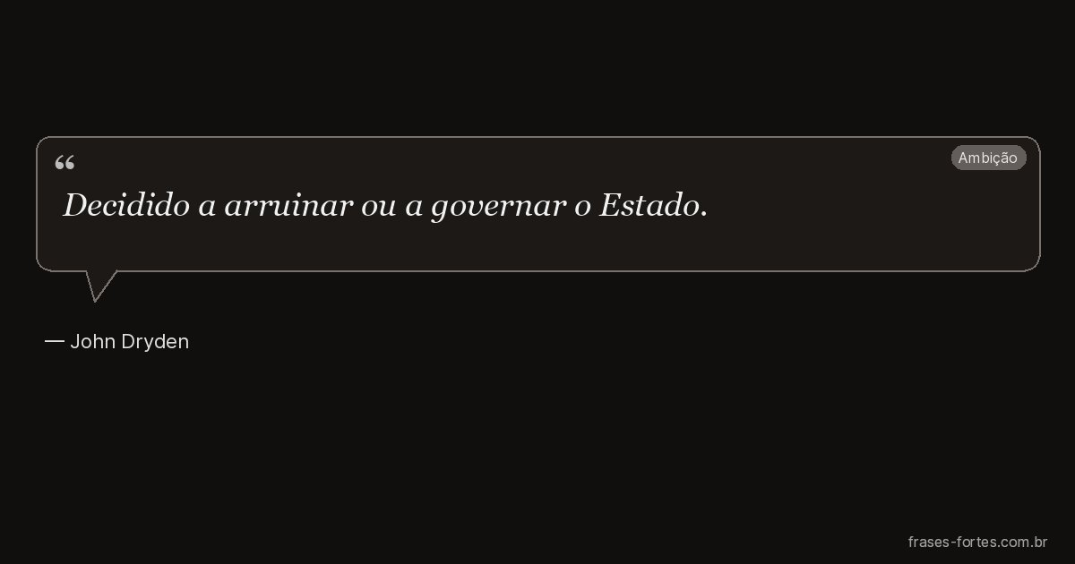 Frase de John Dryden