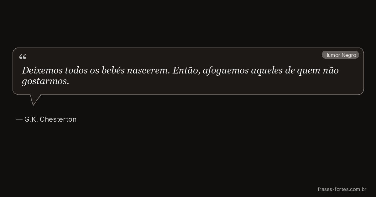 Frase de G.K. Chesterton