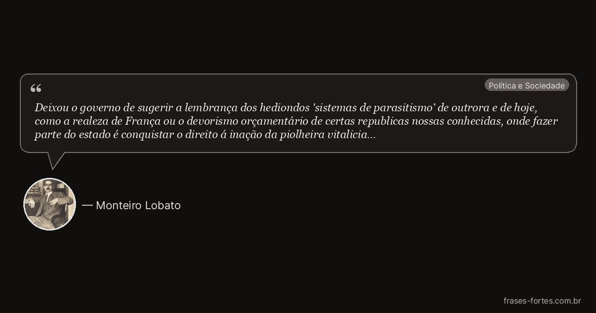 Frase de Monteiro Lobato