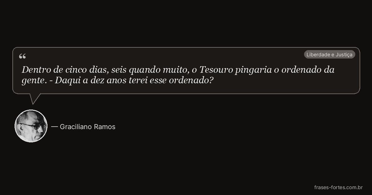 Frase de Graciliano Ramos