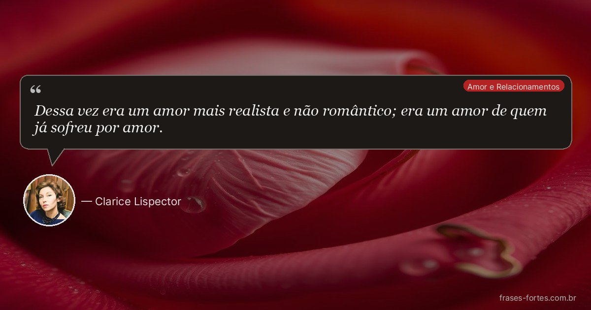 Frase de Clarice Lispector