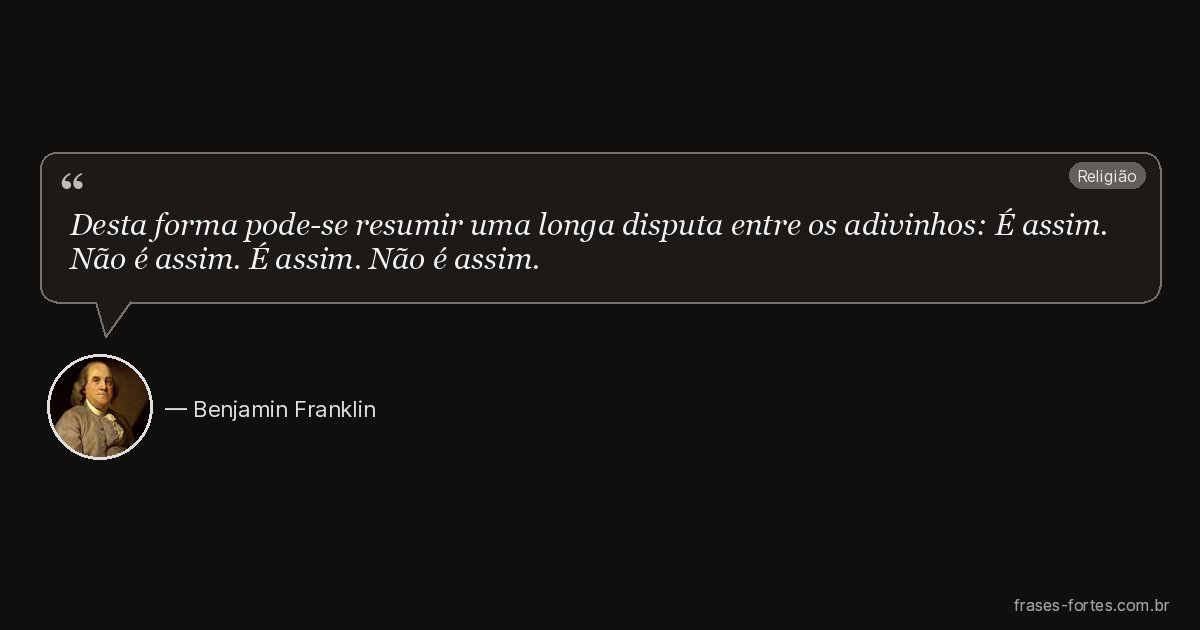 Frase de Benjamin Franklin