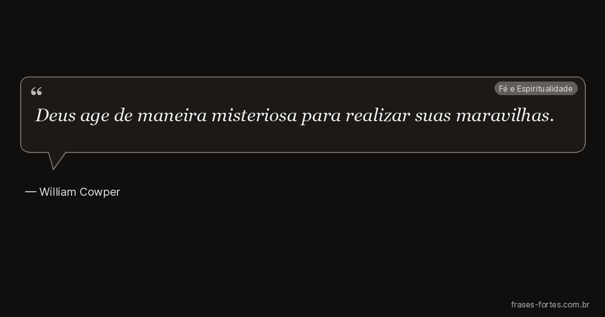 Frase de William Cowper