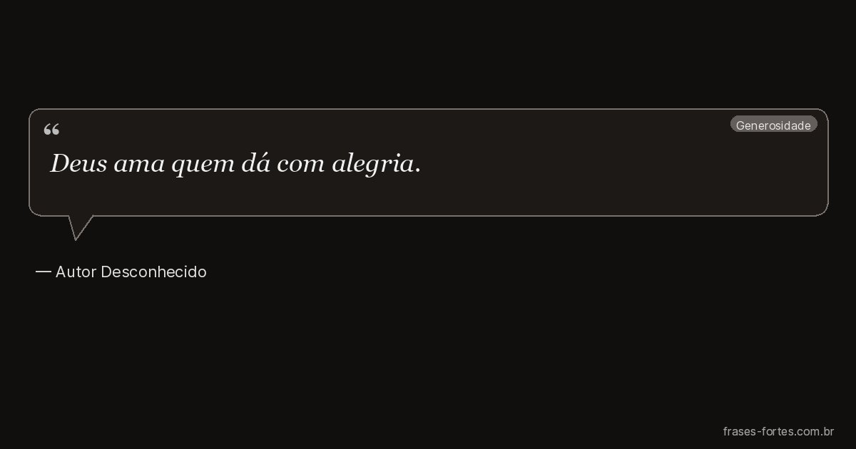 Frase de Autor Desconhecido