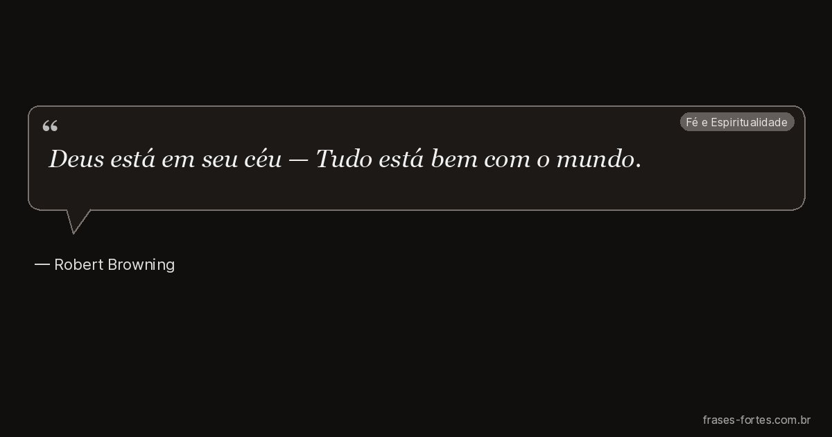 Frase de Robert Browning