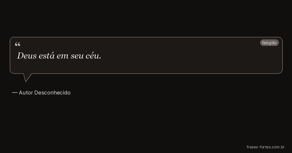 Frase de Autor Desconhecido