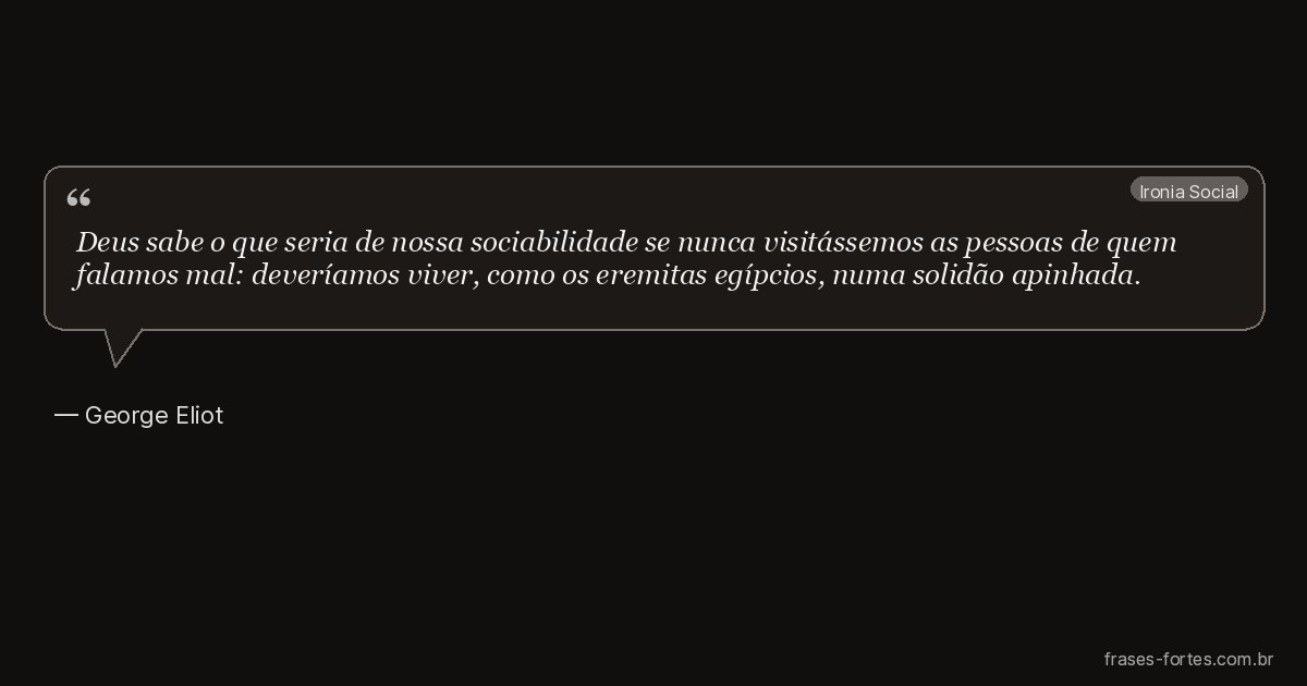 Frase de George Eliot