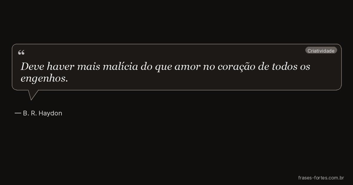 Frase de B. R. Haydon