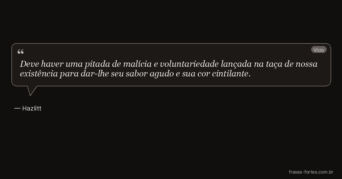 Frase de Hazlitt