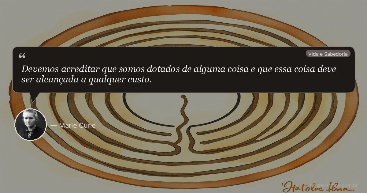 Frase de Marie Curie