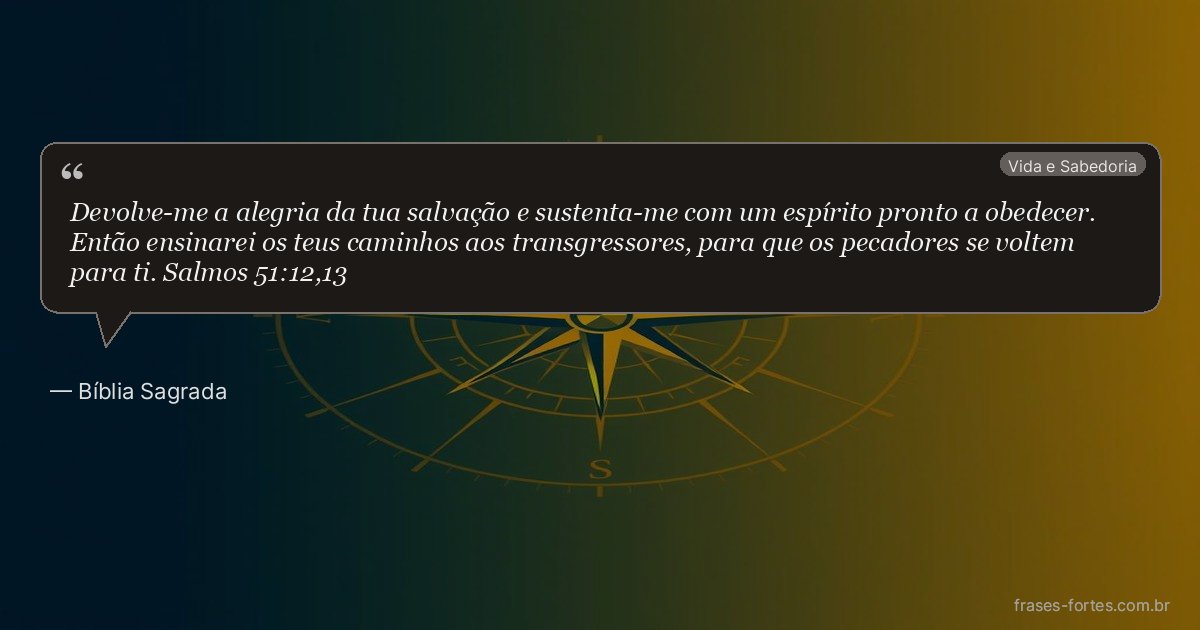 Frase de Bíblia Sagrada