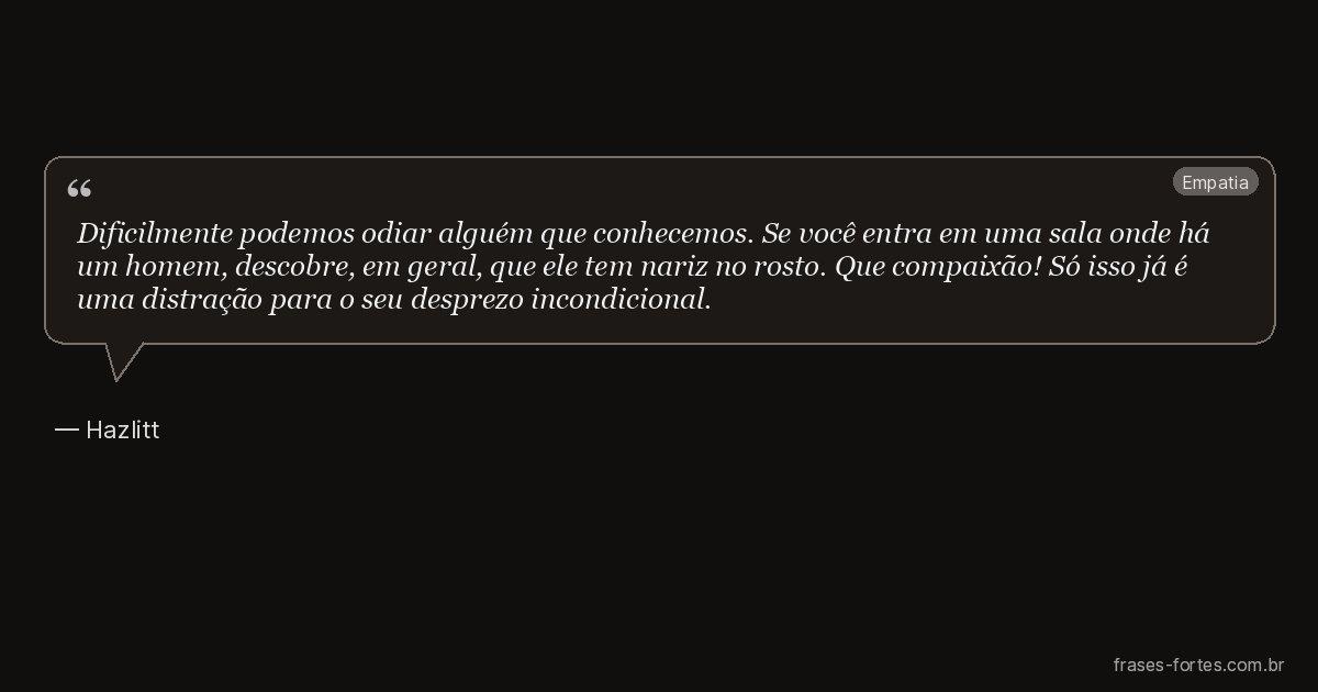 Frase de Hazlitt