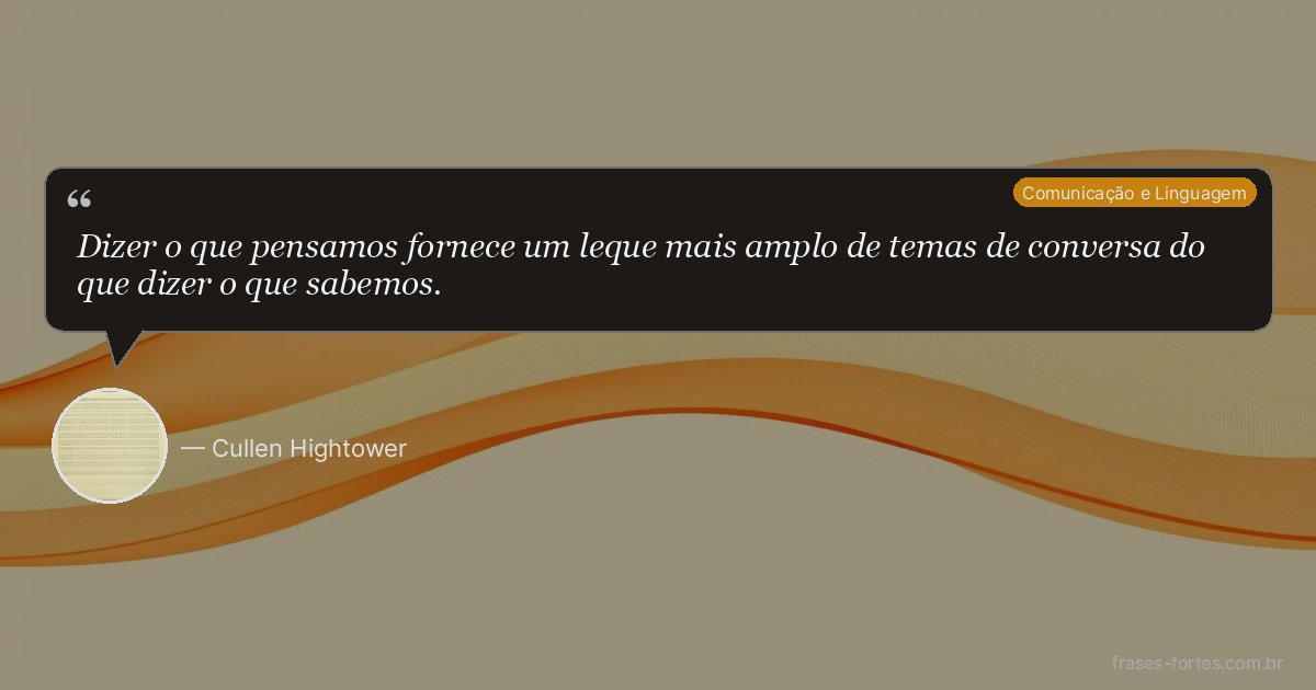Frase de Cullen Hightower