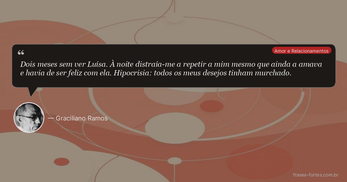 Frase de Graciliano Ramos