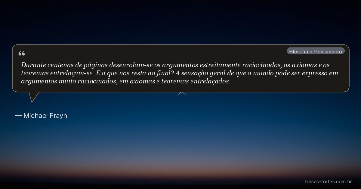 Frase de Michael Frayn