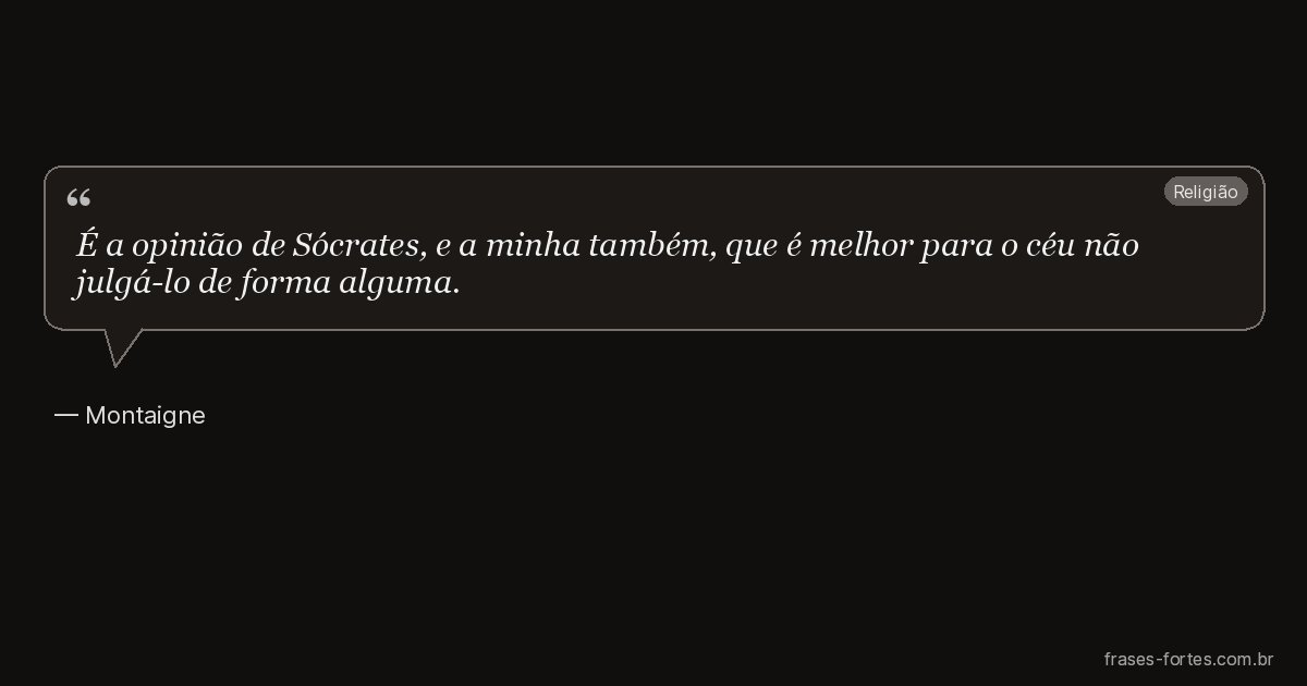 Frase de Montaigne