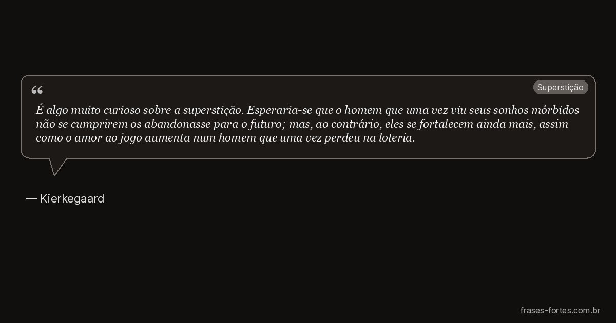 Frase de Kierkegaard