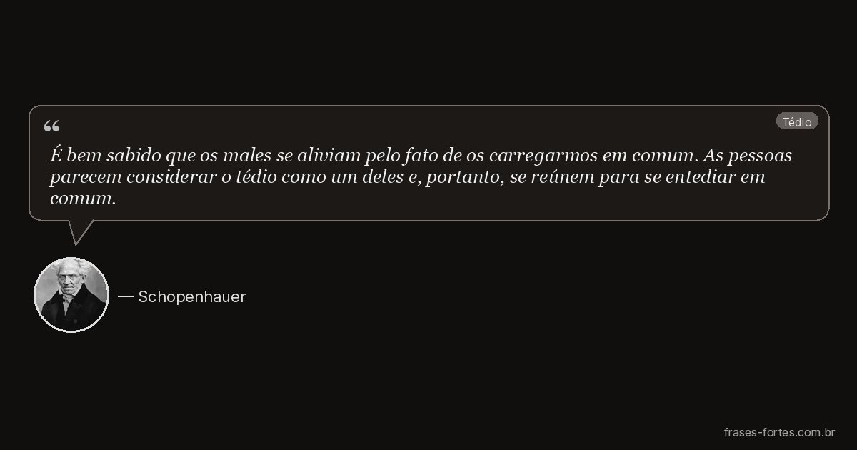 Frase de Schopenhauer