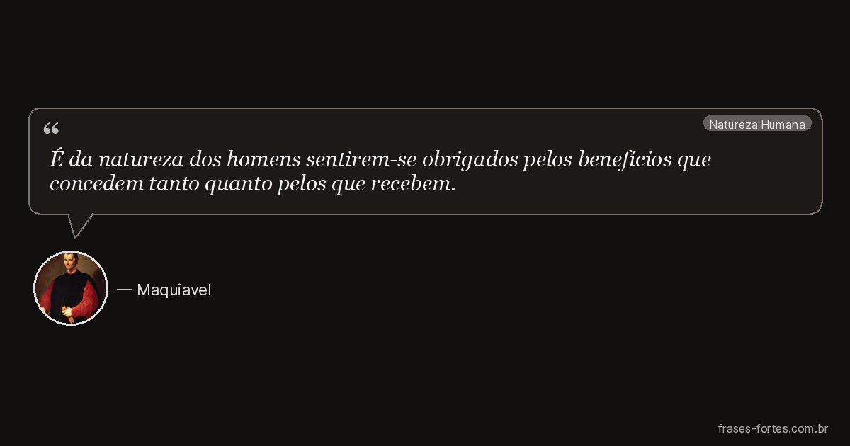 Frase de Maquiavel