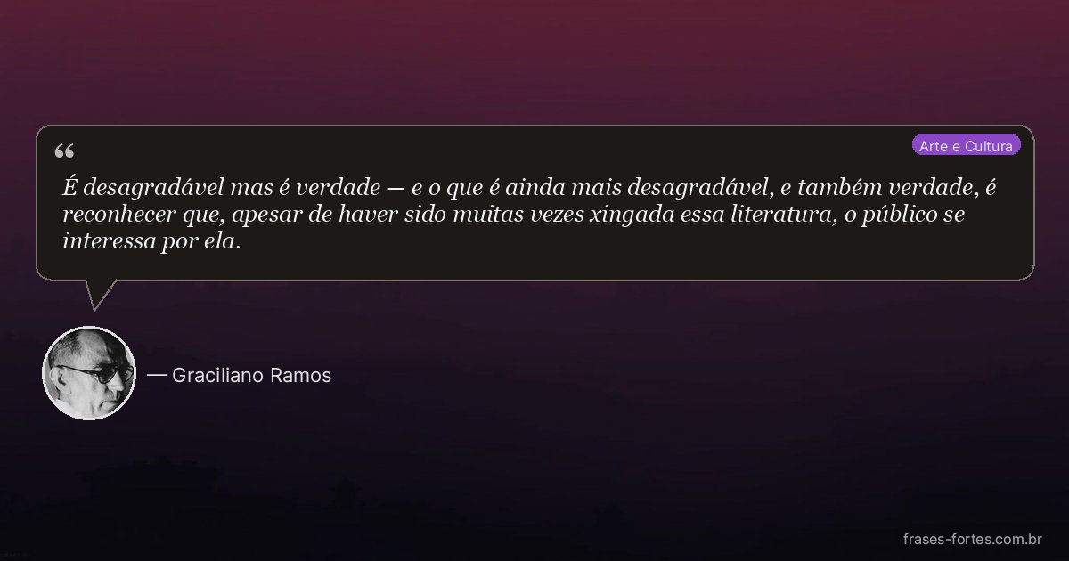 Frase de Graciliano Ramos