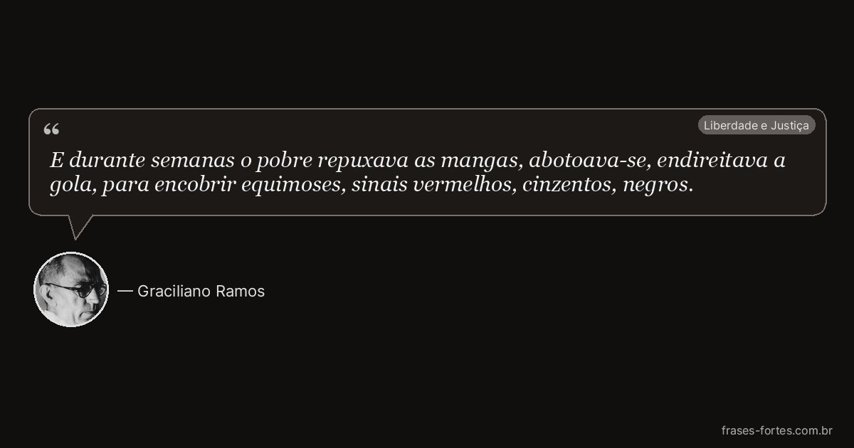 Frase de Graciliano Ramos