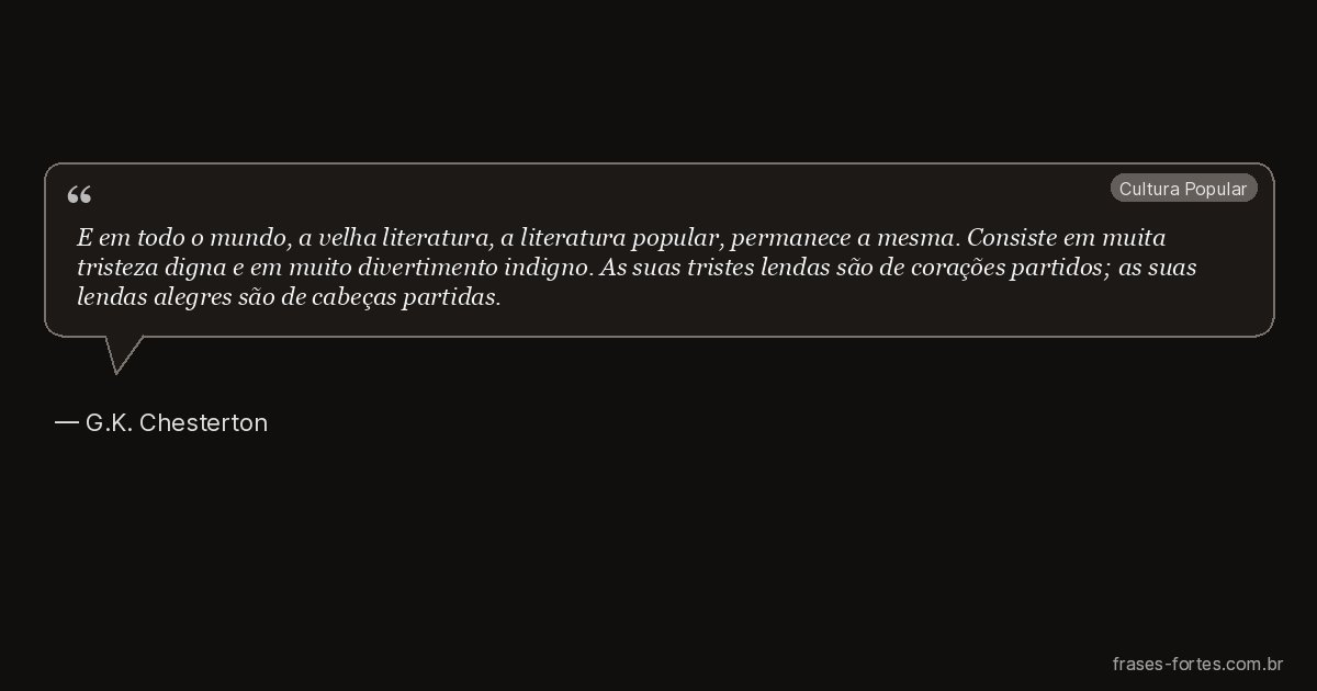 Frase de G.K. Chesterton