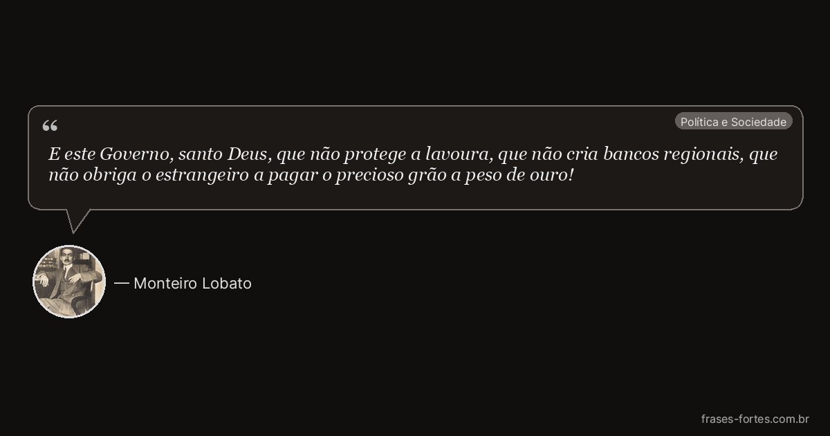 Frase de Monteiro Lobato