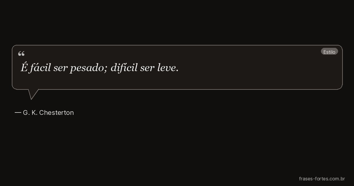 Frase de G. K. Chesterton